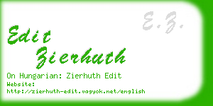 edit zierhuth business card